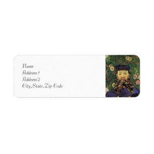 Portrait of the Postman Joseph Roulin by Van Gogh Return Address Label