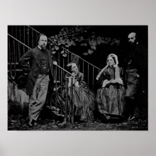 Portrait of the Rossetti Family, 1864 Poster