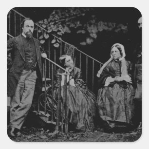 Portrait of the Rossetti Family, 1864 Square Sticker