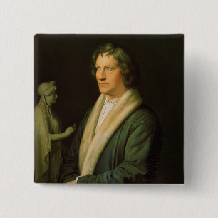 Portrait of the sculptor Bertel Thorvaldsen 15 Cm Square Badge