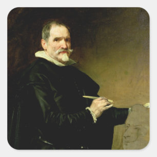 Portrait of the Sculptor, Juan Martinez Square Sticker