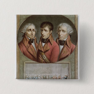 Portrait of the Three Consuls of the Republic 15 Cm Square Badge