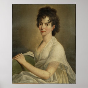 Portrait of the widowed Constanze Mozart, 1802 Poster
