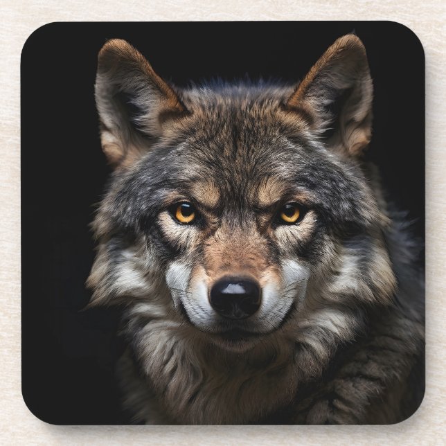 Portrait of the wolf coaster (Front)