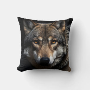 Portrait of the wolf cushion