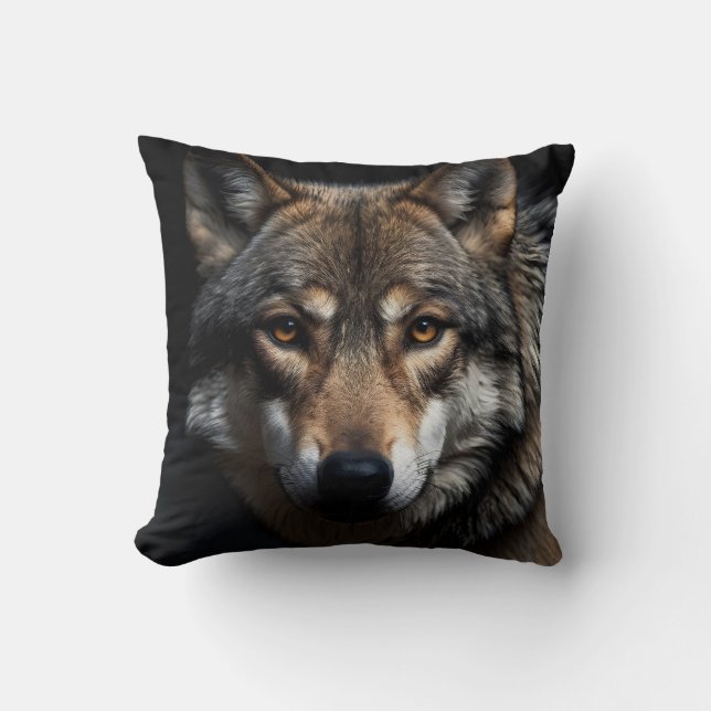 Portrait of the wolf cushion (Front)