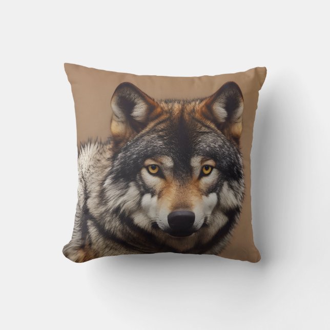 Portrait of the wolf cushion (Front)