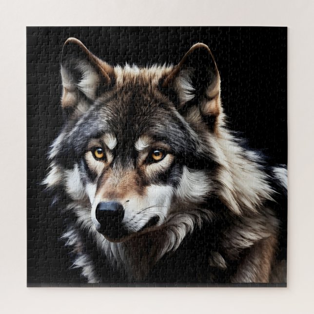Portrait of the wolf jigsaw puzzle (Vertical)