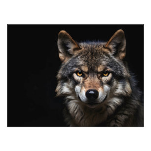 Portrait of the wolf photo print