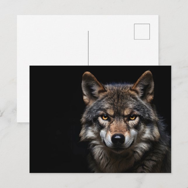 Portrait of the wolf postcard (Front/Back)