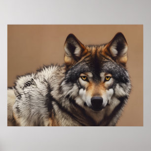 Portrait of the wolf poster