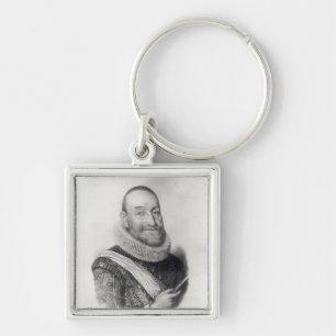Portrait of Theodore Agrippa d'Aubigne Key Ring