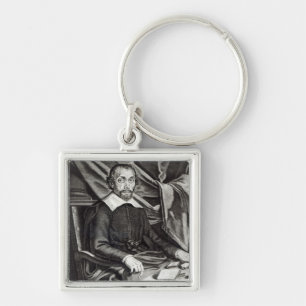 Portrait of Theophraste Renaudot age 58, 1644 Key Ring