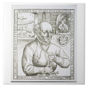 Portrait of Theothrastus Paracelsus (1493-1541), c Ceramic Tile