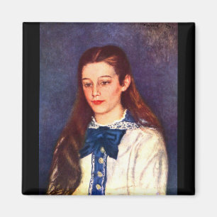 Portrait of Therese Berard by Pierre Renoir Magnet