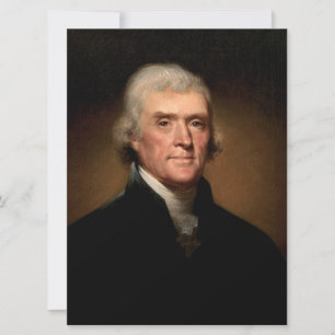 Portrait of Thomas Jefferson (by Rembrandt Peale) Card