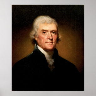 Portrait of Thomas Jefferson by Rembrandt Peale Poster