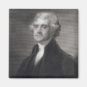 Portrait of Thomas Jefferson, engraved by Henry Br Magnet
