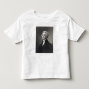 Portrait of Thomas Jefferson, engraved by Henry Br Toddler T-Shirt