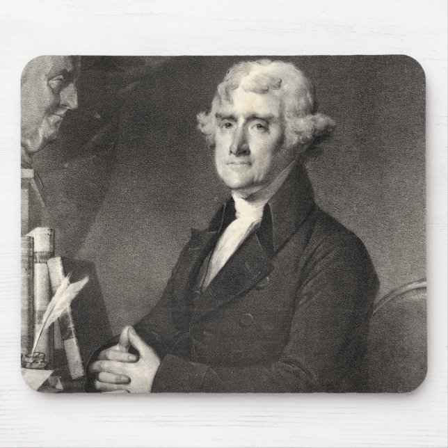 Portrait of Thomas Jefferson Mouse Pad (Front)