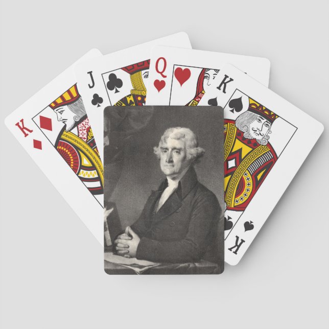 Portrait of Thomas Jefferson Playing Cards (Back)