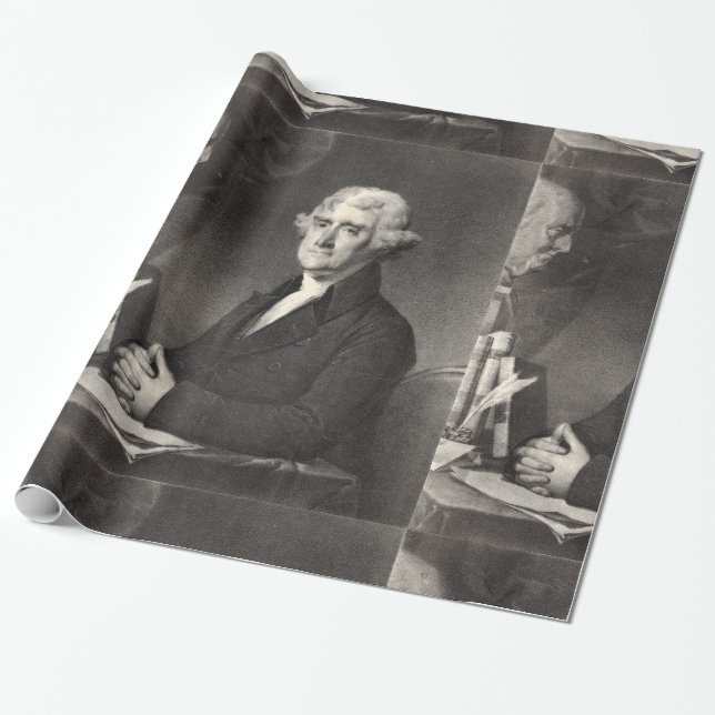 Portrait of Thomas Jefferson Wrapping Paper (Unrolled)