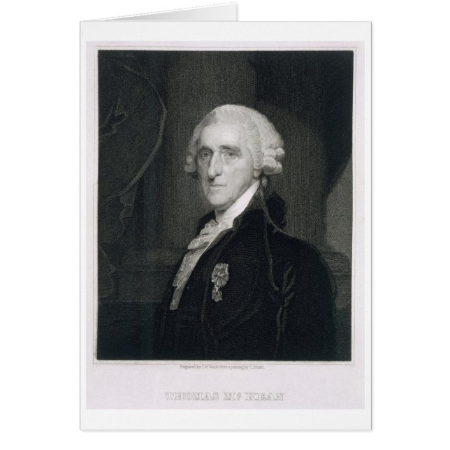 Portrait of Thomas McKean, engraved by Thomas B. W (Front)