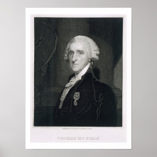 Portrait of Thomas McKean, engraved by Thomas B. W Poster (Front)