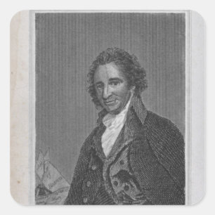 Portrait of Thomas Paine  from Volume I Square Sticker