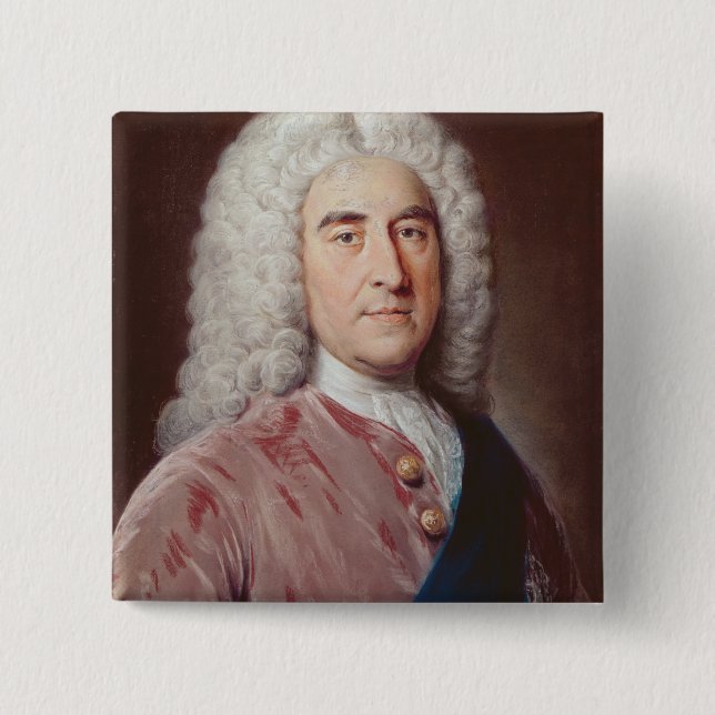 Portrait of Thomas Pelham Holles 15 Cm Square Badge (Front)