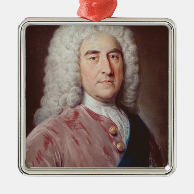 Portrait of Thomas Pelham Holles Metal Ornament (Front)