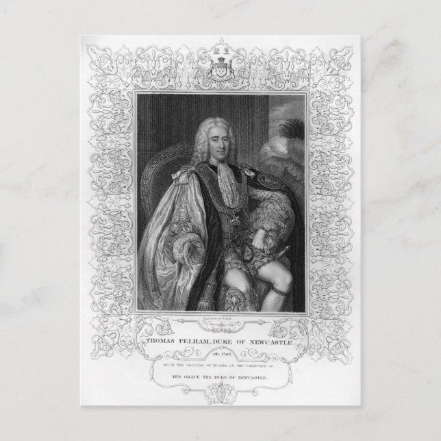 Portrait of Thomas Pelham-Holles Postcard (Front)
