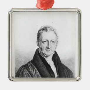 Portrait of Thomas Robert Malthus Metal Tree Decoration