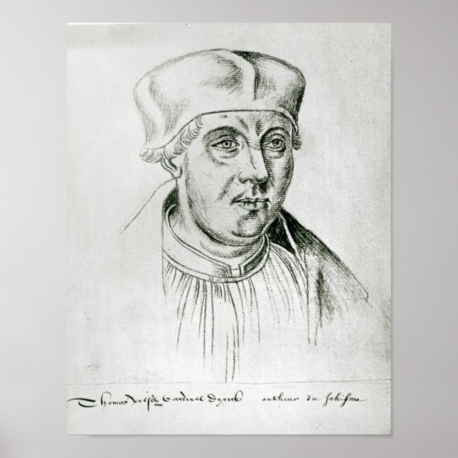 Portrait of Thomas Wolsey, cardinal of York Poster (Front)