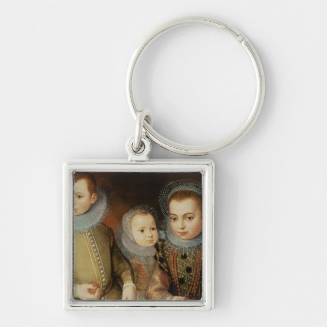 Portrait of Three Tudor Children Key Ring (Front)