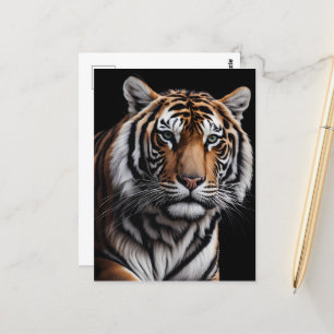 Portrait of tiger postcard