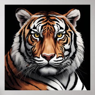 Portrait of tiger poster