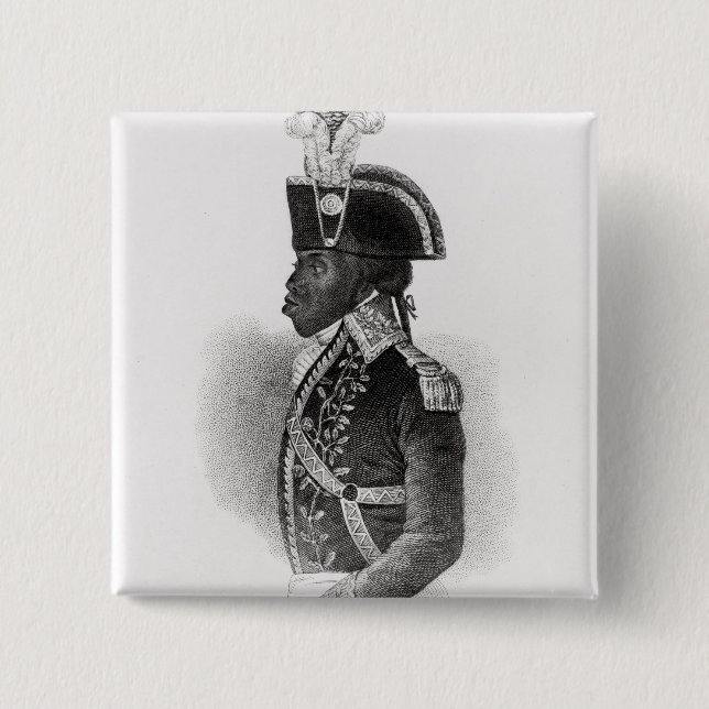 Portrait of Toussaint L'Ouverture 15 Cm Square Badge (Front)