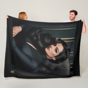 Portrait Of Tressa Straninski by Xzendor7 Fleece Blanket