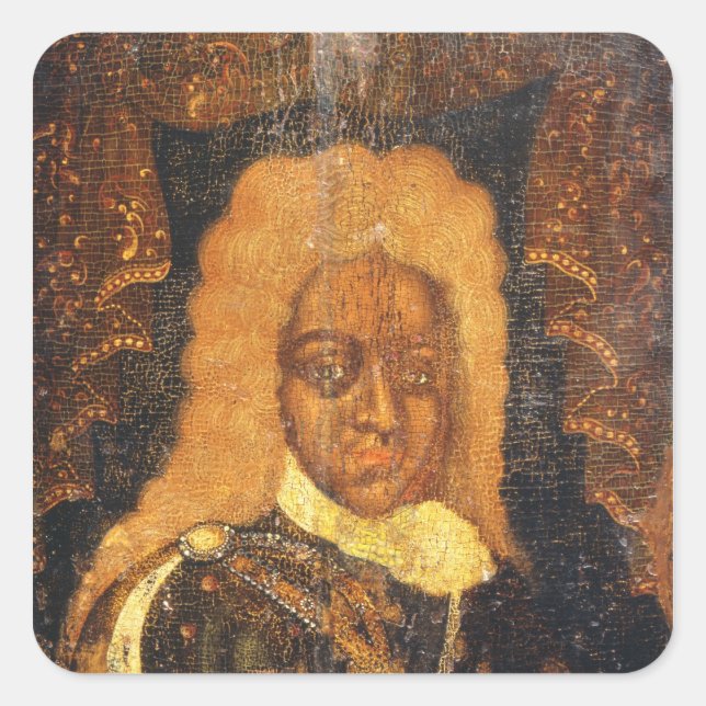 Portrait of Tsar Alexei I Square Sticker (Front)