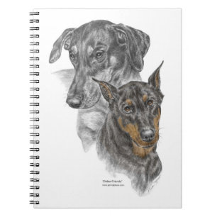 Portrait of Two Dobermans Notebook