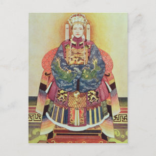 Portrait of Tzu Hsi, the Empress Dowager Postcard