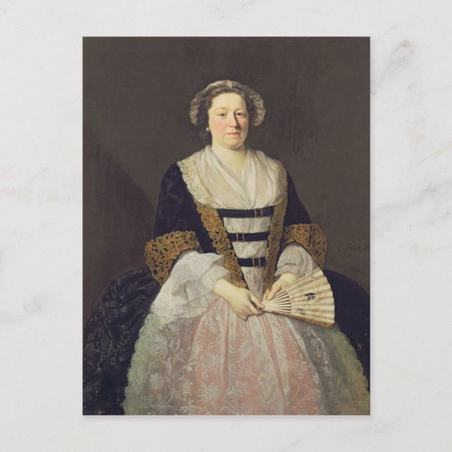 Portrait of Unknown Lady Postcard (Front)