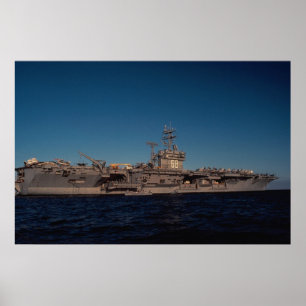 Portrait of "USS Nimitz", nuclear powered carrier, Poster