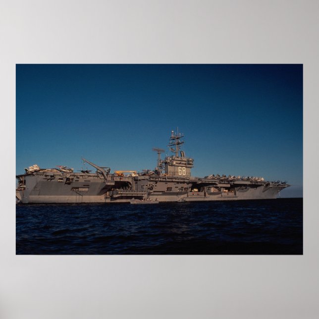 Portrait of "USS Nimitz", nuclear powered carrier, Poster (Front)
