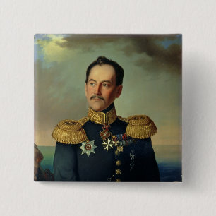 Portrait of Vice-admiral Nikolai 15 Cm Square Badge