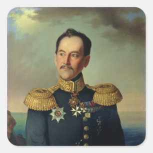 Portrait of Vice-admiral Nikolai Square Sticker