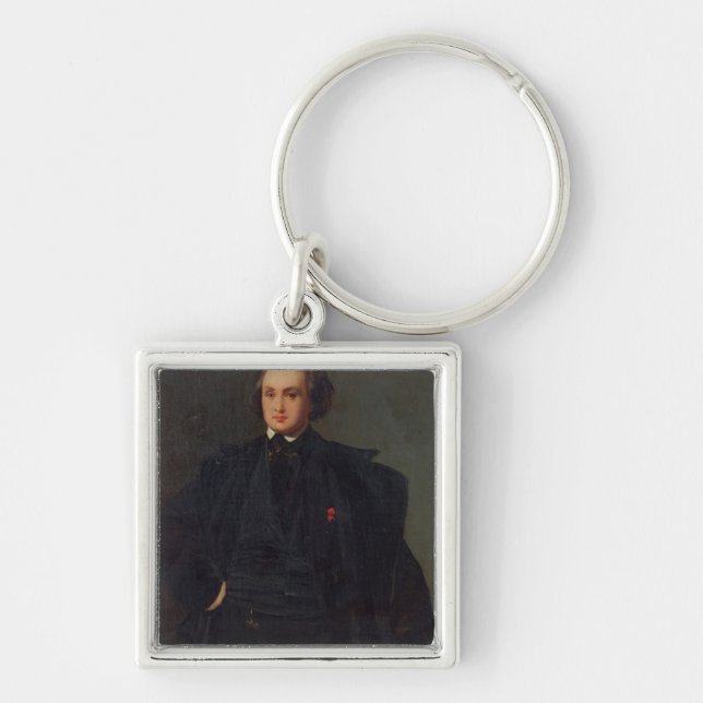 Portrait of Victor Hugo , c.1833 Key Ring (Front)
