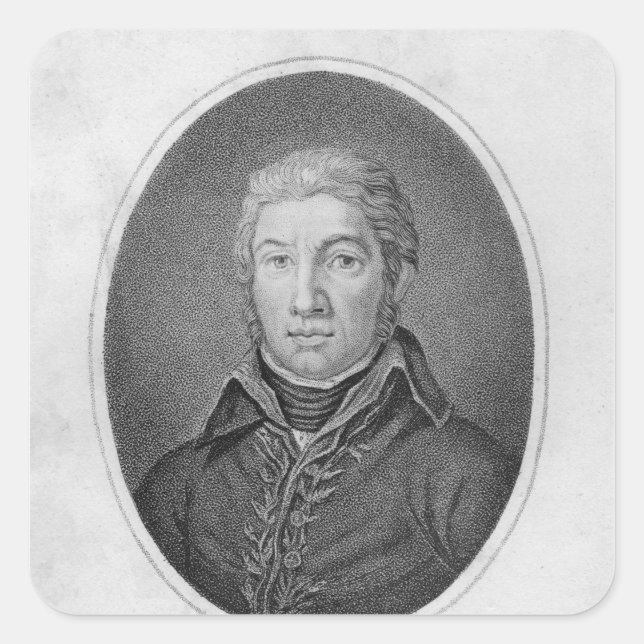 Portrait of Victor Moreau Square Sticker (Front)