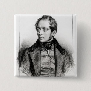 Portrait of Vincenzo Bellini 15 Cm Square Badge
